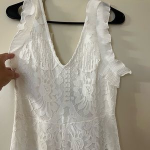 White Lace Pants Romper Boutique